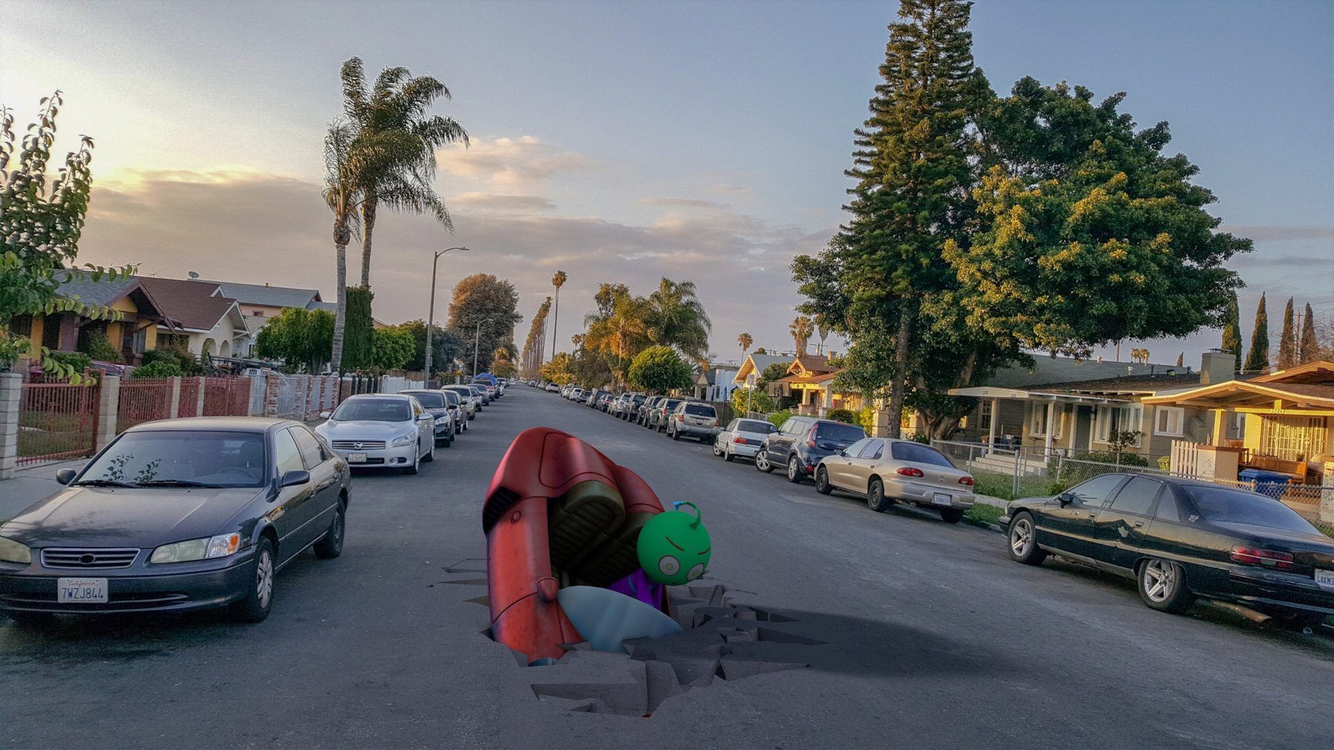 Crash Landing, 3D Render, 2017