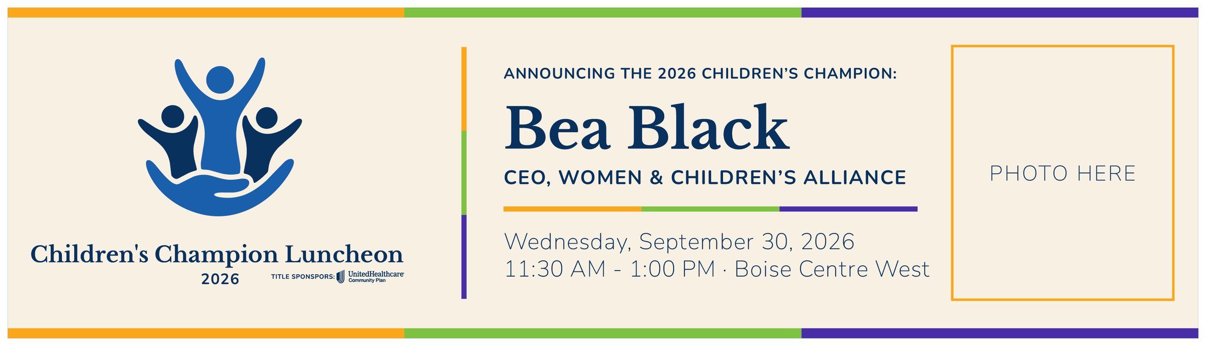 Children's Champion Luncheon: Homepage hero banner
