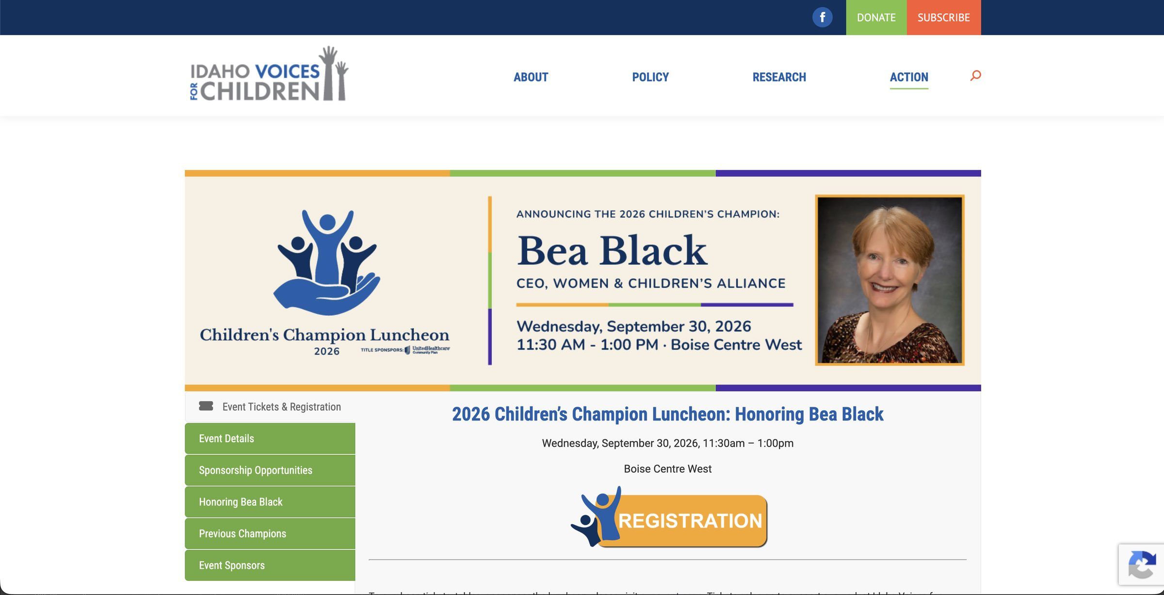 Children's Champion Luncheon: Live on idahovoices.org